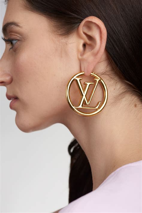 louis vuitton hoop earrings gold.